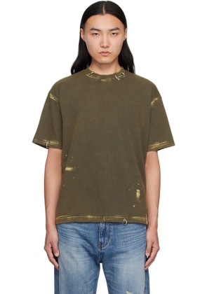 We11done Khaki Pierced T-shirt