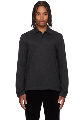 Ferragamo Gray Long Sleeve Polo