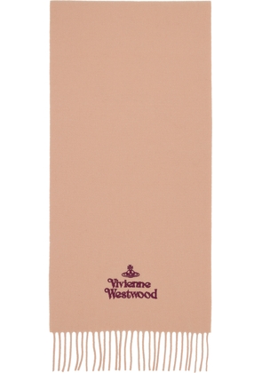 Vivienne Westwood Beige Embroidered Scarf