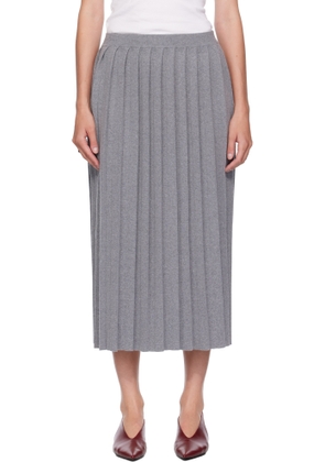 LISA YANG Gray Minda Midi Skirt