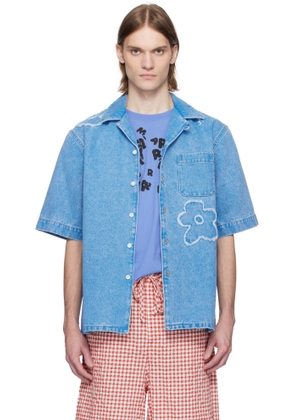 Marni Blue Bowling Denim Shirt