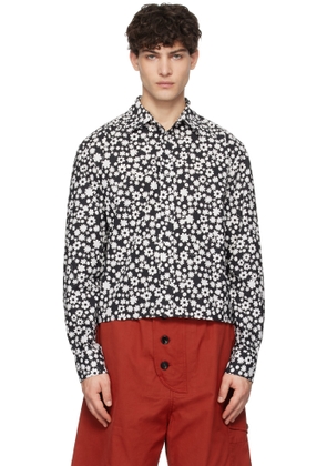 Marni Black Pop Fields Long Sleeve Shirt