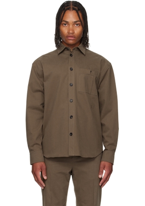 Ferragamo Taupe Oversized Shirt