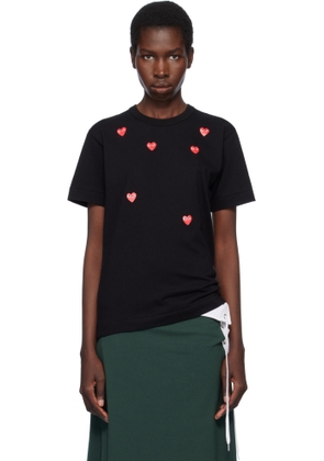 COMME des GARÇONS PLAY Black Multiple Heart Logo T-shirt