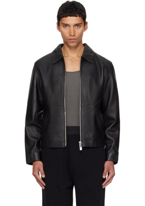HELIOT EMIL Black Radiant Leather Jacket
