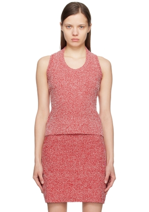 Ferragamo Red Bouclé Tank Top