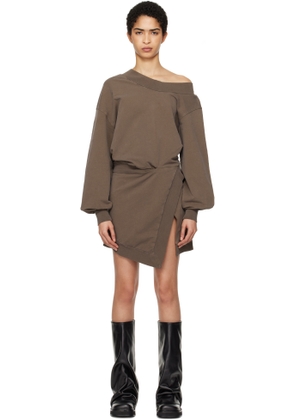 The Attico Brown Sweater Minidress