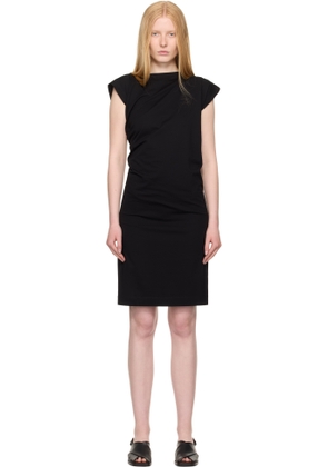 3.1 Phillip Lim Black Draped Short Sleeve T-shirt Minidress