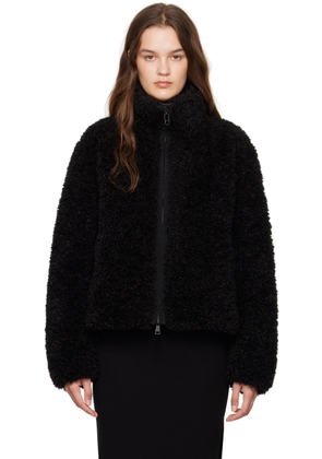 Moncler Black Bridoire Faux-Shearling Down Jacket