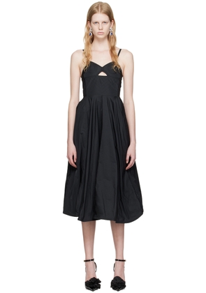 Pristine Black Revolver Midi Dress
