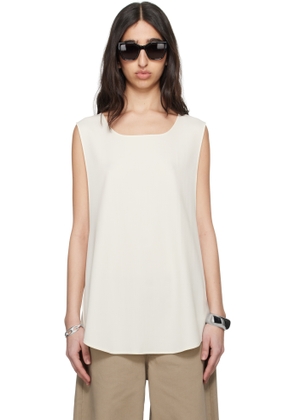 Meta Campania Collective Off-White Kacie Unlined Tropical Wool Shift Top