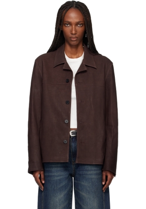 TONYWACK Burgundy Lamb Leather Nubuck Jacket