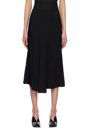 BITE Black Raw Midi Skirt