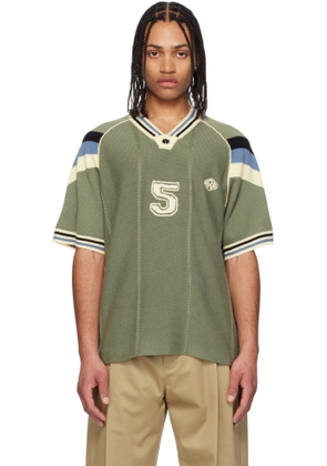RICE NINE TEN Khaki Knitting Game T-shirt