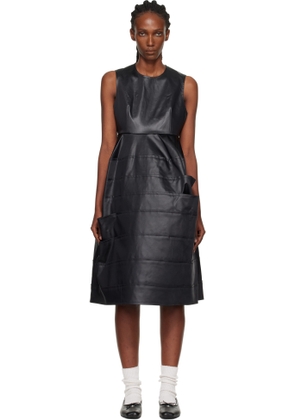 Tao Comme Des Garçons Black Satin Midi Dress