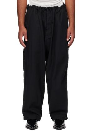 YOHJI YAMAMOTO Black Painter Trousers