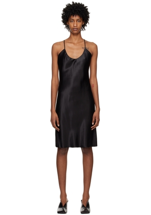 GIA STUDIOS Black V-Neck Minidress