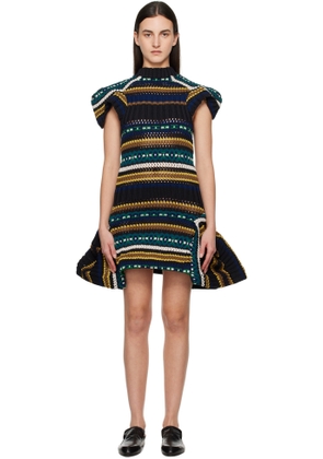 sacai Multicolor Mesh Knit Minidress