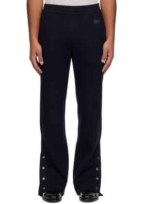 Givenchy Black Wool Cashmere 'GIVENCHY' Patch Trousers