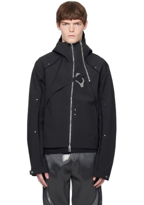 HELIOT EMIL Black Moire Technical Jacket