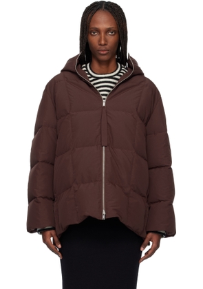 Jil Sander Burgundy Quilted Down Jacket