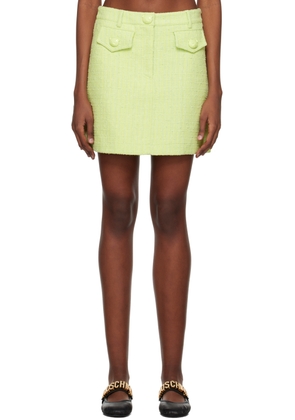 Moschino Green Teddy Buttons Miniskirt