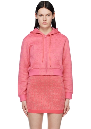 Moschino Pink Zip-Up Hoodie