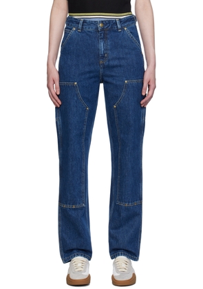 Carhartt Work In Progress Blue Nashua Double Knee Jeans