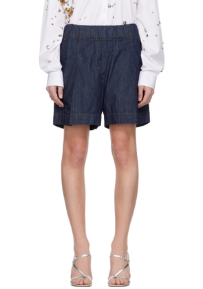 Dries Van Noten Indigo Wide Denim Shorts