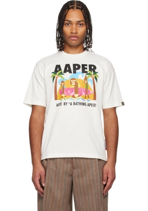 AAPE by A Bathing Ape White 'AAPER' T-shirt