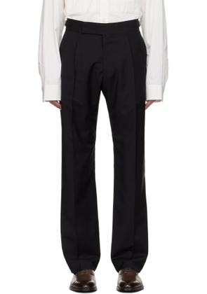 Paul Smith Black Single-Pleat Wool-Mohair Evening Trousers