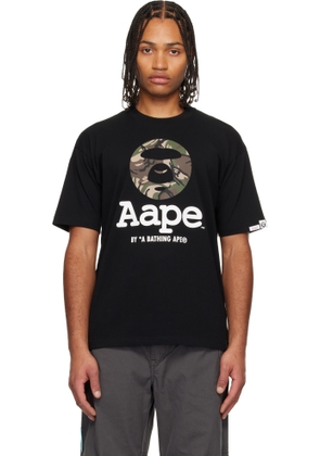 AAPE by A Bathing Ape Black Moonface Camo T-shirt