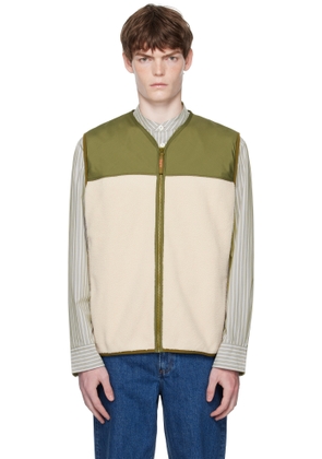A.P.C. Khaki & Off-White Marty Vest