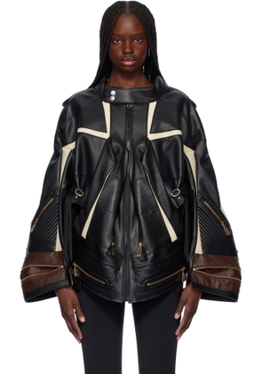 Junya Watanabe Black Komine Protector Faux-Leather Jacket