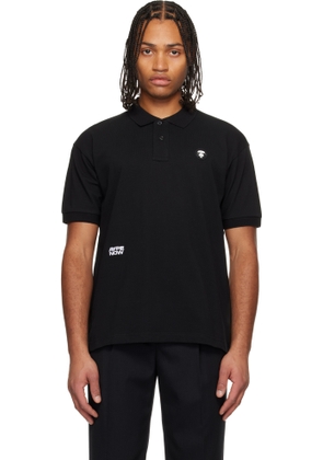 AAPE by A Bathing Ape Black 'AAPENOW' Moonface Logo Polo