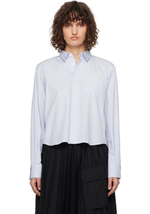 sacai Blue & White Poplin Shirt