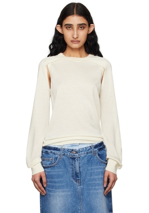 Helmut Lang Off-White Shrug Sweater
