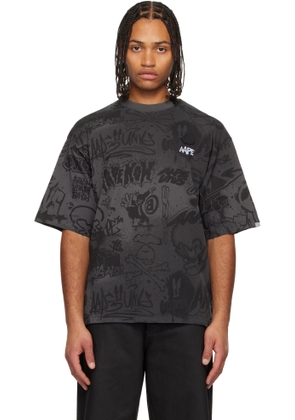 AAPE by A Bathing Ape Black Moonface Logo T-shirt