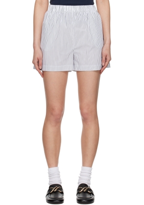 Sporty & Rich White & Green 'SRC' Poplin Shorts