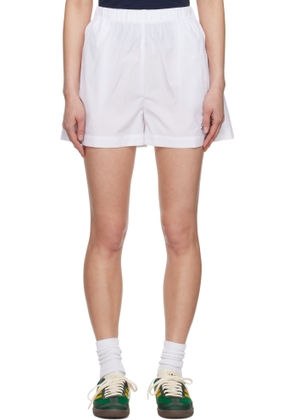 Sporty & Rich White Vendome Poplin Shorts