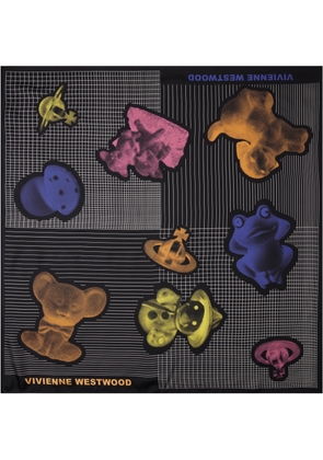 Vivienne Westwood Black Figurine Square Scarf