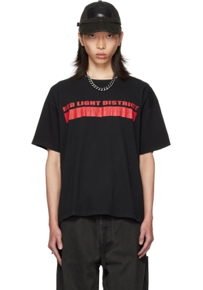 ALEXANDER DIGENOVA Black 'Red Light District' T-shirt