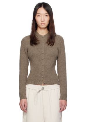 Magda Butrym Beige Classic Round-Neck Cardigan