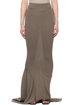 Rick Owens Gray Hollywood Dauphine Maxi Skirt