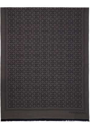 Ferragamo Gray Gancini Stole Scarf