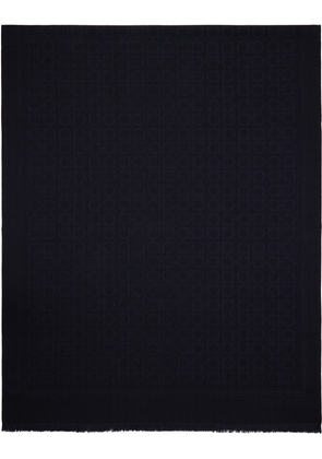 Ferragamo Black Gancini Stole Scarf