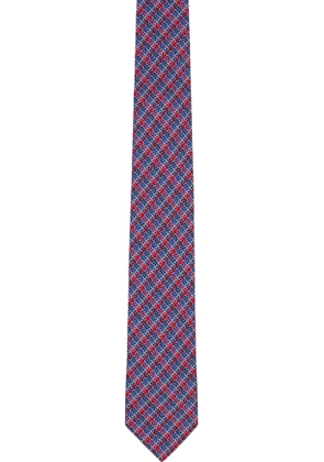 Ferragamo Navy Gancini Chain Print Silk Tie