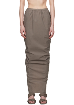 Rick Owens Gray Hollywood Soft Pillar Maxi Skirt