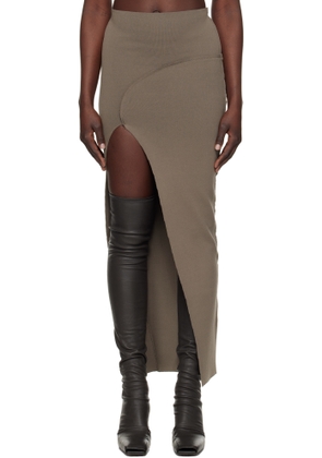Rick Owens Gray Hollywood Theresa Midi Skirt