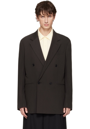 Lanvin Brown Double-Breasted Blazer